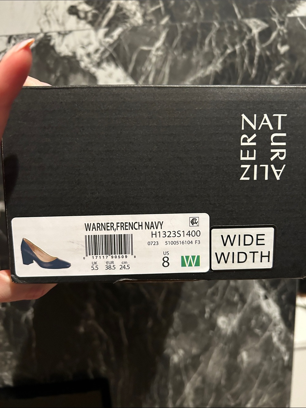 Naturalizer Navy Block Heel Pumps for Women - Picture 3 of 3